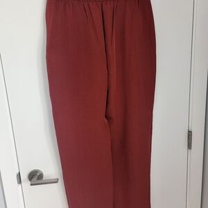 Zara co ord burnt orange 2 piece trousers and shirt